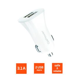  Автомобильное З/У GoPower GPC06-2U 2USB белый 