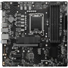  MB s1700 MSI Pro B760M-P DDR4, 4*DDR4, 1*PCIEx16, 2*PCIEx1, 2*M.2, 1*TypeC, , 3*USB3.2Gen1, 8*USB2.0, 4*SATA3.0, 1G, VGA, DP, HDMI, M-ATX, RTL 