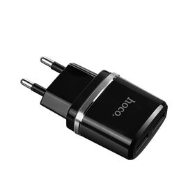  СЗУ HOCO C12, 2USB, 2.4A (черный) 