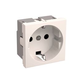  Розетка силовая IEK CKK-40D-RSZB2-K01-K одинарная, скрытая, заземление, шторки, IP20, белый 