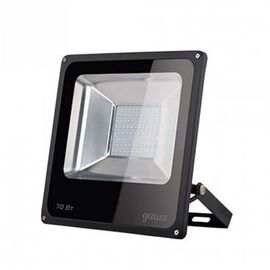  Прожектор Gauss 613100370 LED 70W 4600lm IP65 6500К черный 1/24 