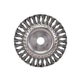  Щетка для УШМ Matrix 74634 150мм, посадка 22,2мм, плоская, крученая проволока 0,5мм 