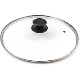  Крышка LARA LR01-97 24см стеклянная универсальная, стильная ручка 