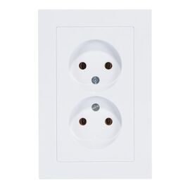  Розетка Systeme Electric Atlasdesign ATN000120 2-м С/У 16А IP20 без заземл. в сборе бел. 1/15/90 
